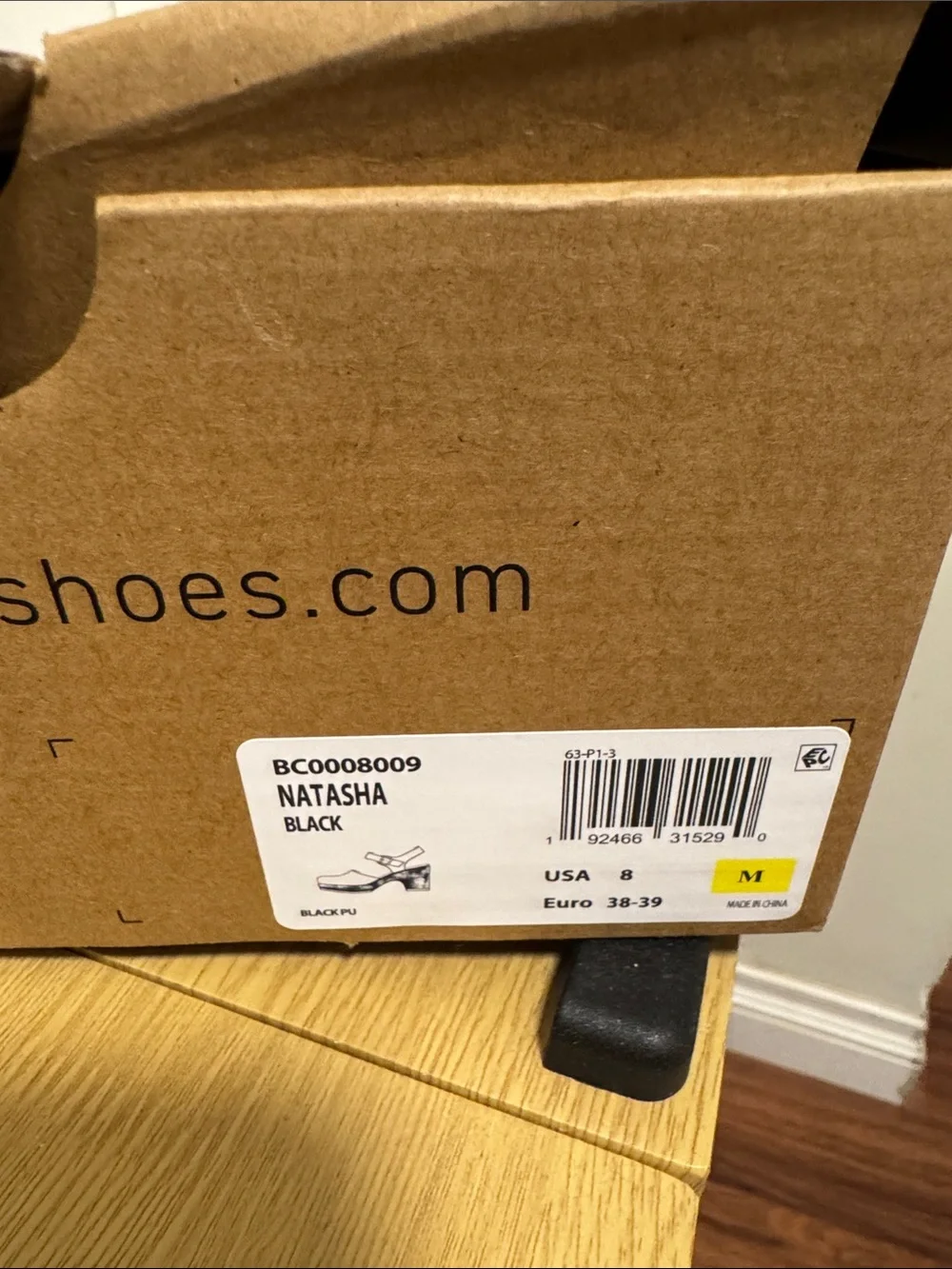 BRAND NEW! boc Natasha Black Leather Platform Slingback Heels w Buckle